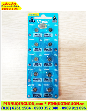 COMBO MUA 1vỉ 10viên Pin cúc áo 1.5v Alkaline VINNIC AG1, L621F, LR60 _Giá chỉ 26.000/Vỉ 10viên